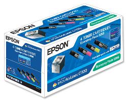 Комплект картриджей (S050268) Epson для AcuLaser C1100/CX11N/CX11NF (black + 3 color)